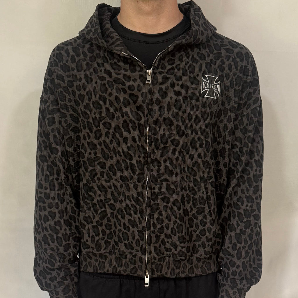 Cheetah Waffle Zip